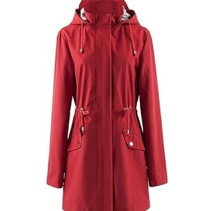 Women's Red Hooded Jacket